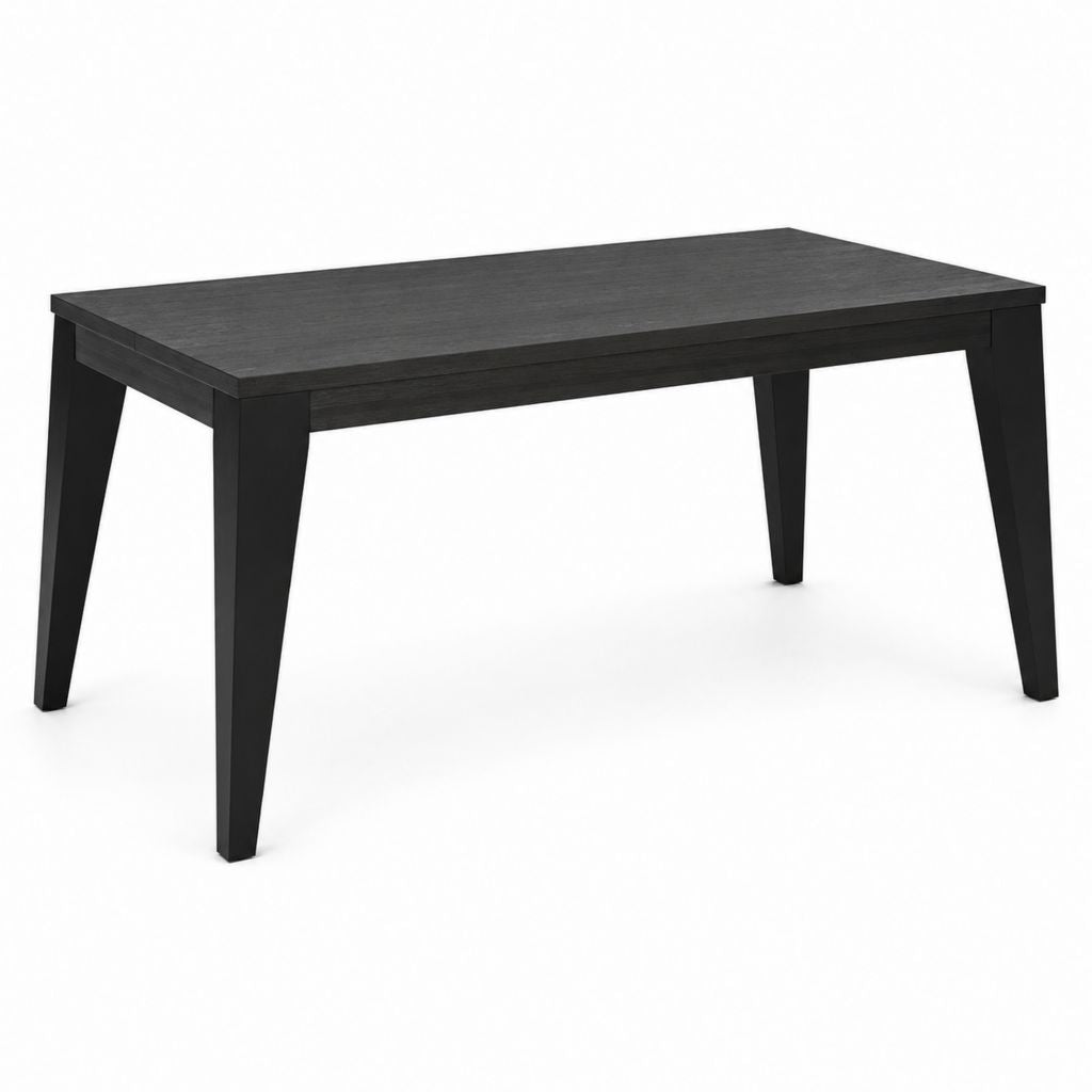 Esstisch Schwarz MDF und Kautschukholz rechteckig 120 x 75 x 75 cm