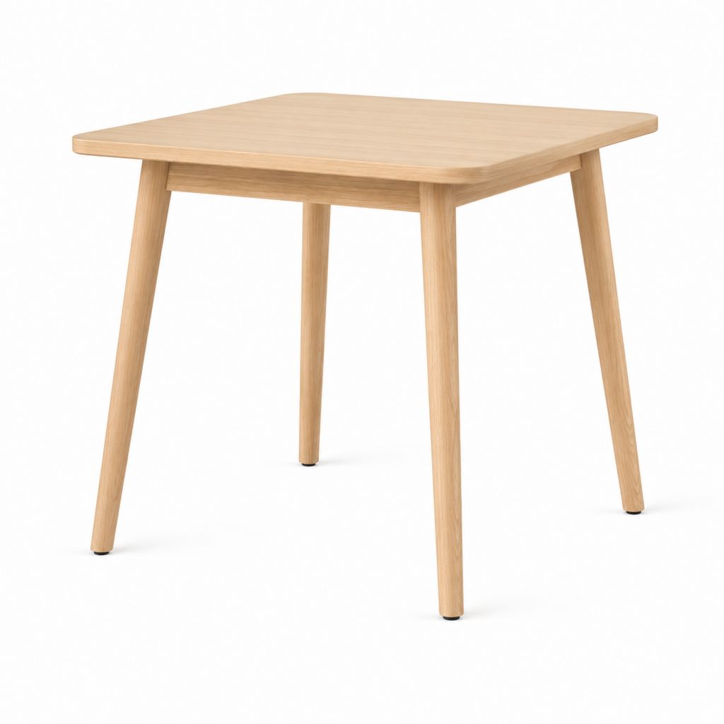 Esstisch Natur aus massivem Eichenholz quadratisch 80 x 80 x 75 cm