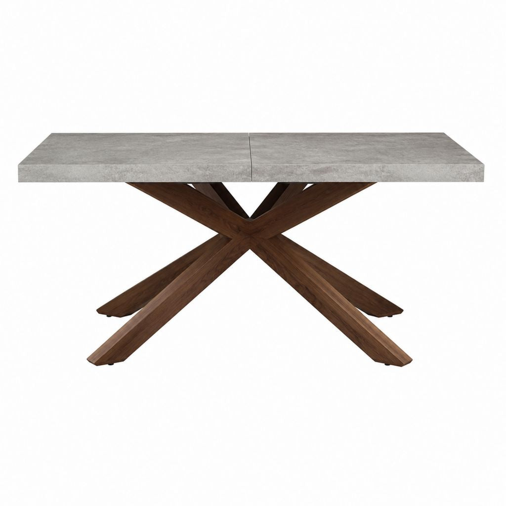 Esstisch Grau Akazien-Massivholz Rechteckig 200 x 100 x 76 cm