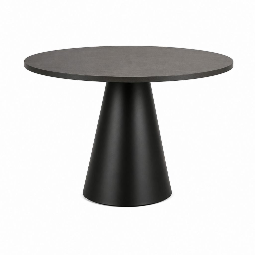 Esstisch Rund Dunkelgrau Schwarz MDF Stahl Ø 120 cm Höhe 75 cm
