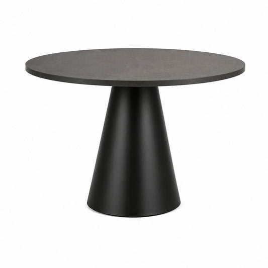 Esstisch Rund Dunkelgrau Schwarz MDF Stahl Ø 120 cm Höhe 75 cm